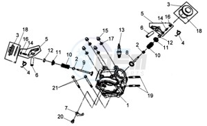 ALLO GT 25KMH 50 drawing CYLINDER HEAD CPL