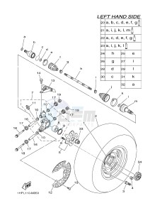 YFM700FWAD YFM7FGPSED GRIZZLY 700 EPS SPECIAL EDITION (1HPV 1HPX) drawing REAR WHEEL