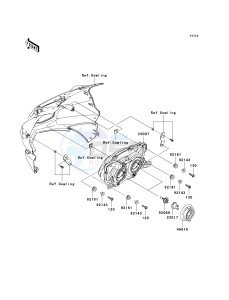 EX250 J [NINJA 250R] (J8F-J9FA) J8F drawing HEADLIGHT-- S- -