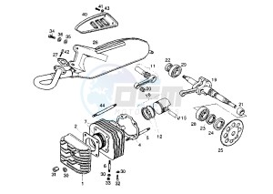 VAMOS - 50 cc drawing CRANKSHAFT-CYLINDER