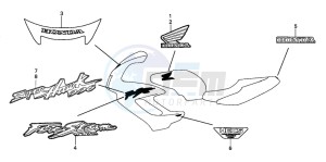 VTR1000F SUPER HAWK drawing MARK (1/2/3)