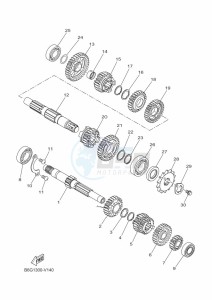 XSR125 MTM125 (BFG1) drawing TRANSMISSION