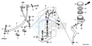 CBR600FAB CBR600F ABS E drawing REAR BRAKE MASTER CYLINDER (CBR600FA)