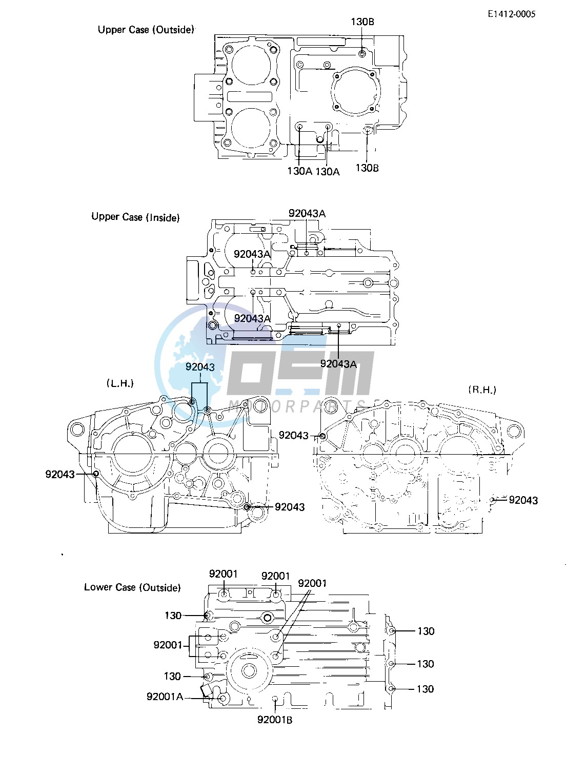 CRANKCASE BOLT & STUD PATTERN