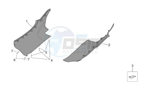 Leonardo 250 st (eng. Yamaha) drawing Central body - Underpanel