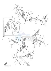 YZF-R1 998 R1 (1KB8 1KB9) drawing STAND & FOOTREST