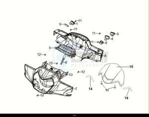 SYMPHONY 50 (XF05W1-IT) (E5) (M1) drawing HANDLE COVER - HEAD LIGHT