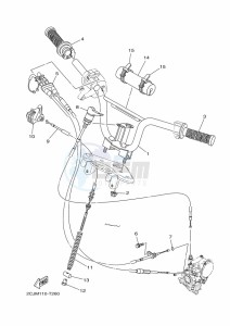 TT-R50E (BEG7) drawing STEERING HANDLE & CABLE