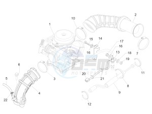 SPRINT 50 4T 4V NOABS E2 (NAFTA) drawing Carburettor, assembly - Union pipe