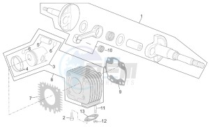 Scarabeo 50 Di-Tech drawing Cylinder - Piston