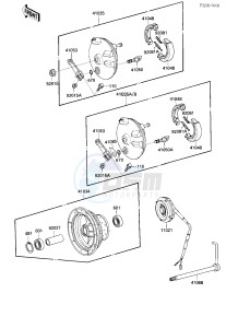 KDX 200 A [KDX200] (A1-A3) [KDX200] drawing FRONT HUB_BRAKE