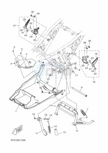 CZD300-A XMAX 300 (BY35) drawing STAND & FOOTREST