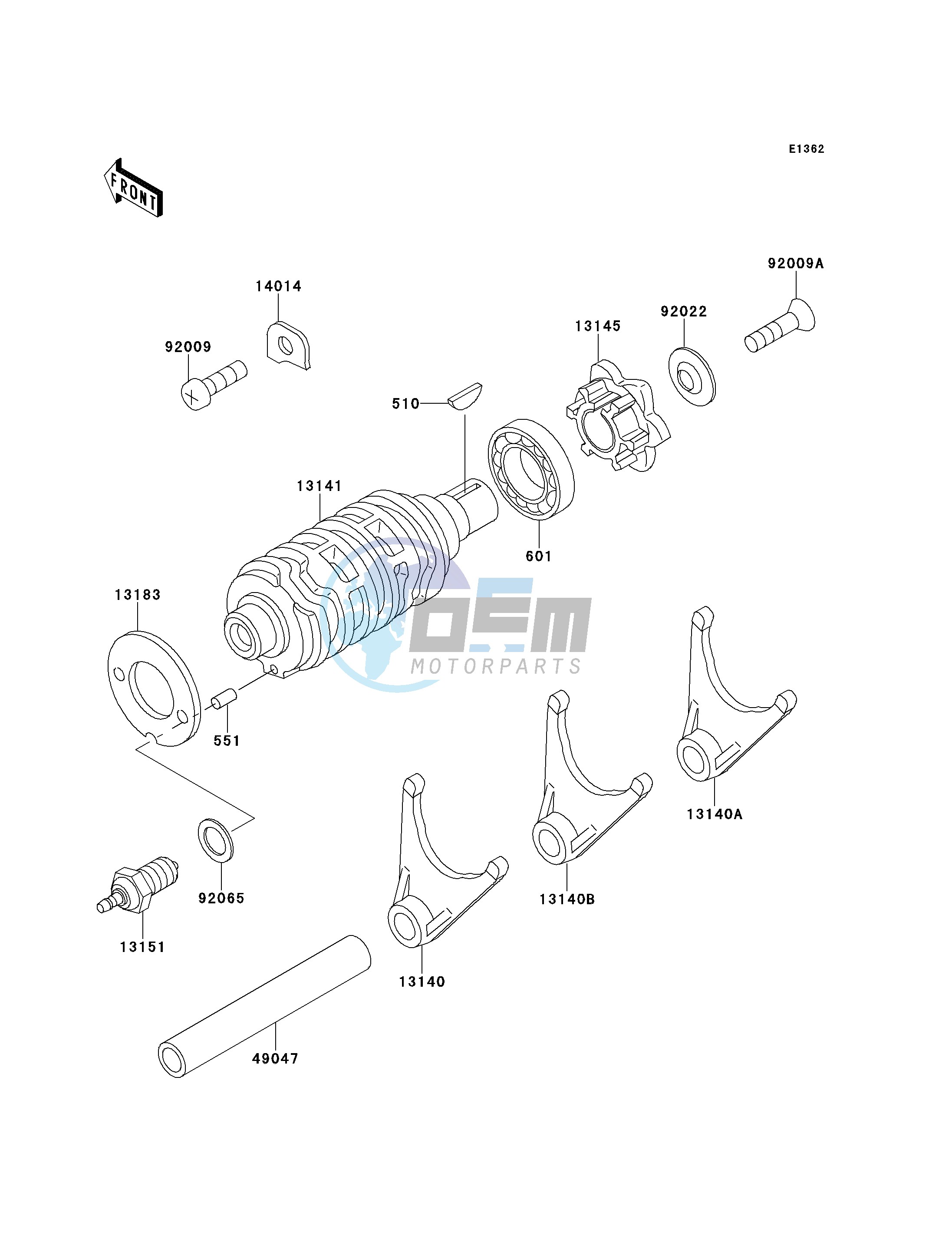 GEAR CHANGE DRUM_SHIFT FORK-- S- -