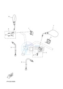 NS50F AEROX 4 (1GB1 1GB1 1GB1 1GB1 1GB1) drawing HANDLE SWITCH & LEVER