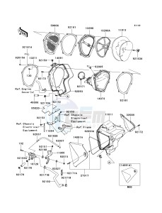 KLX 450 A [KLX450R] (A8F-A9F) A9F drawing AIR CLEANER