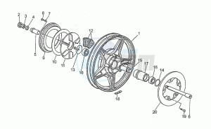 GT 1000 drawing Rear wh, alloy, 2nd series