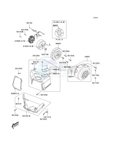 KSF 50 B [KFX50] (B7F-B9S) B7F drawing GENERATOR