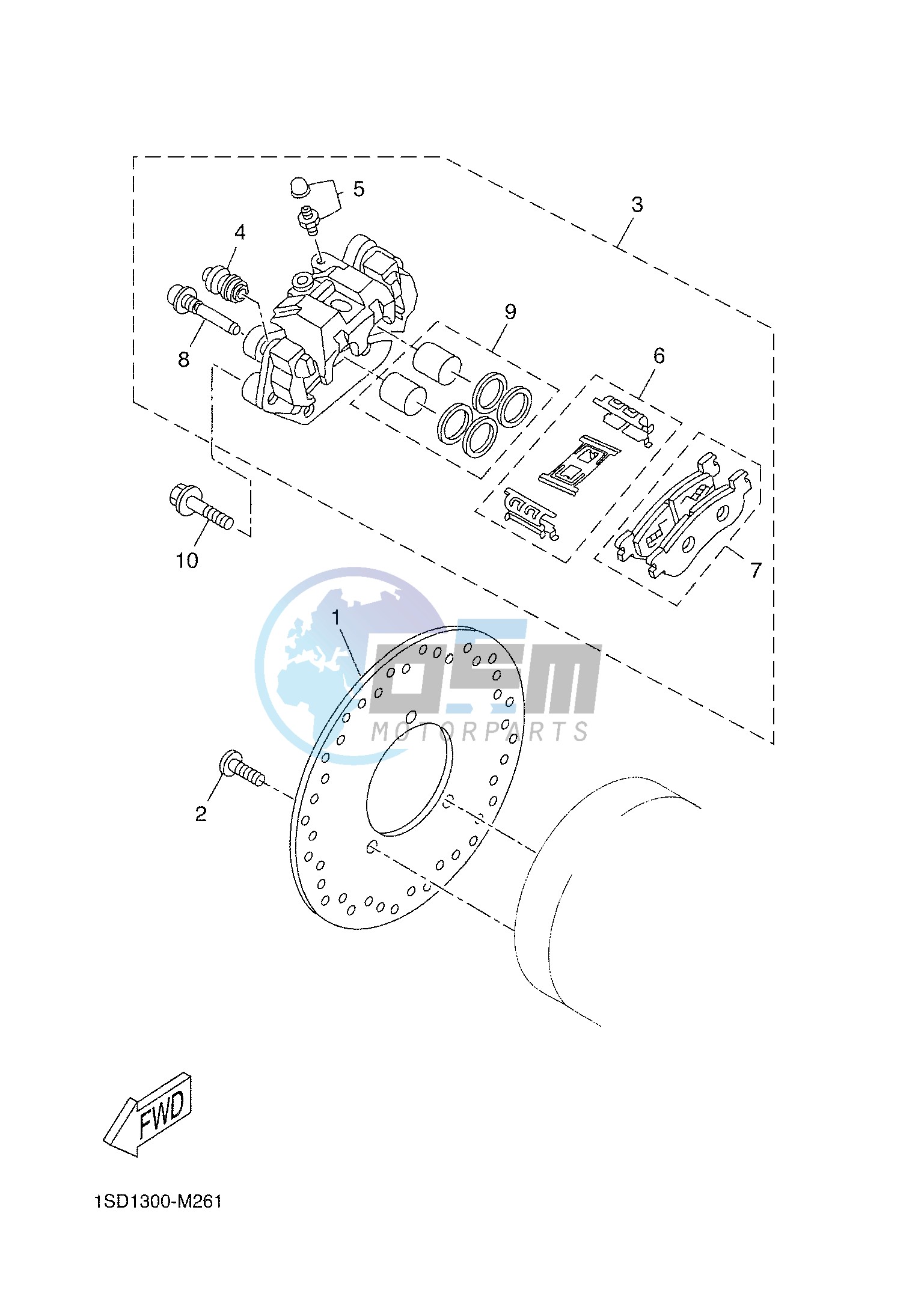 REAR BRAKE CALIPER