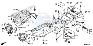 TRX500FM2F TRX500FM U drawing FRONT FENDER