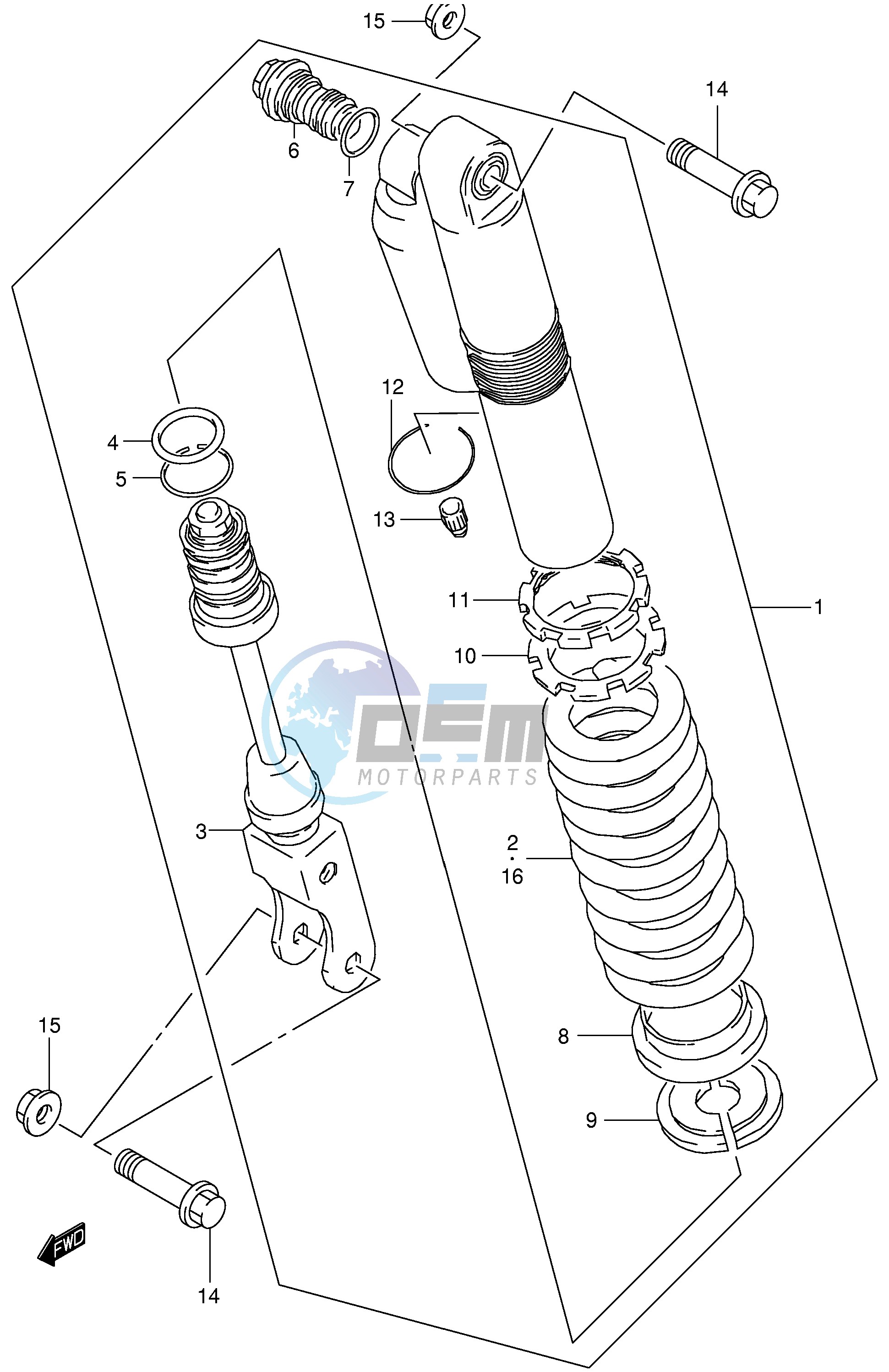 REAR SHOCK ABSORBER (MODEL K2 K3)