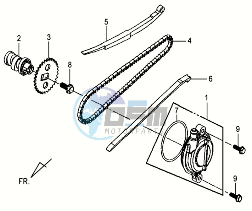 CHAIN / CHAIN TENSIONER / CHAIN GUIDE