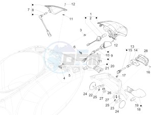 PRIMAVERA 50 4T 4V NOABS E2 (NAFTA) drawing Rear headlamps - Turn signal lamps