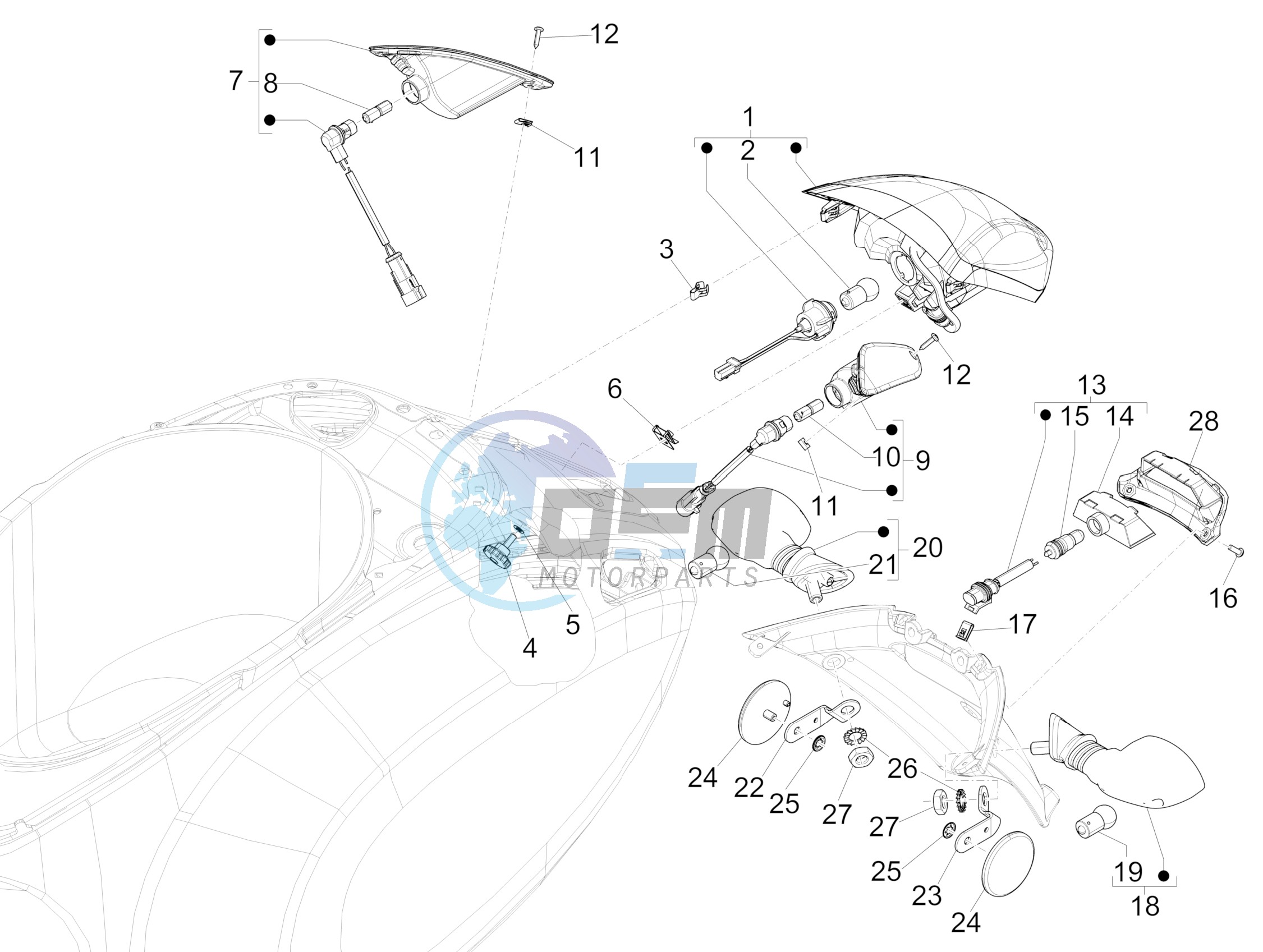 Rear headlamps - Turn signal lamps