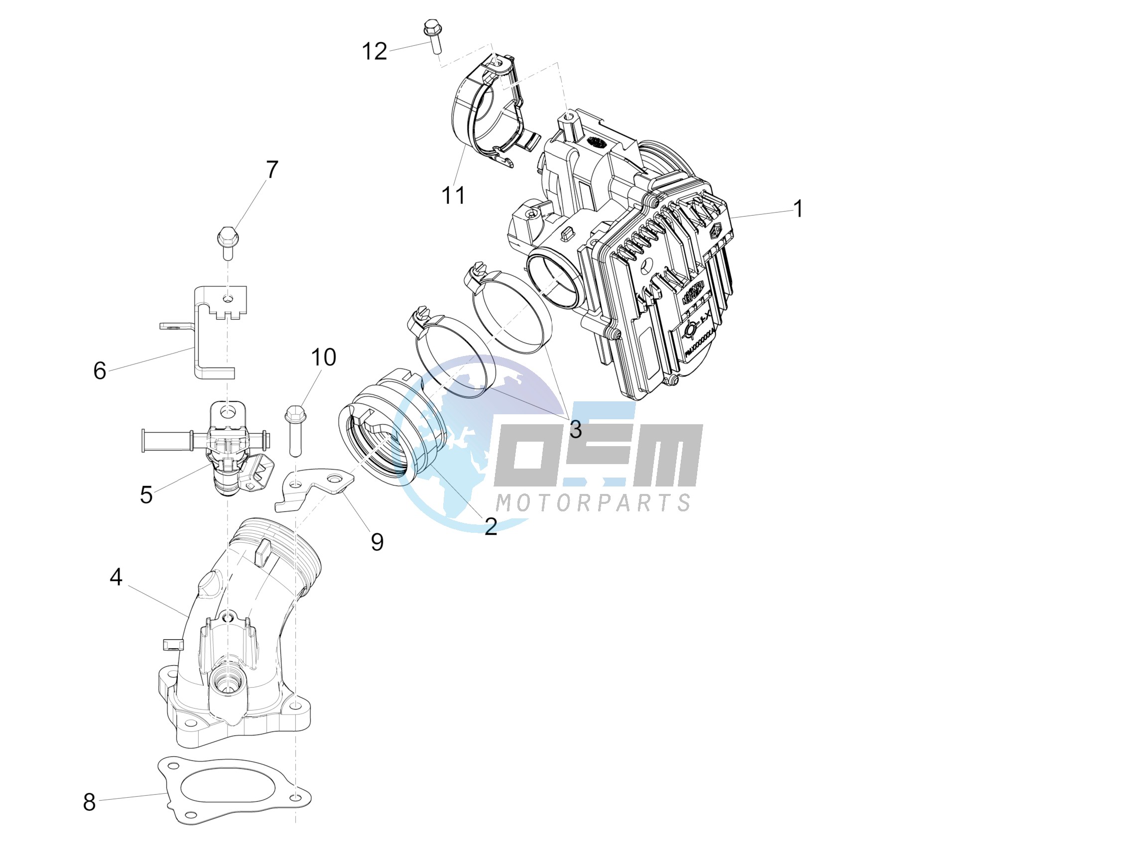 Throttle body - Injector - Union pipe