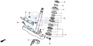 VT750CD3 drawing STEERING STEM