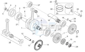 RS 125 (eng. 123cc) drawing Crankshaft - Balance shaft