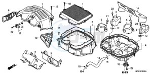 VFR1200FDC VFR1200F Dual Clutch E drawing AIR CLEANER