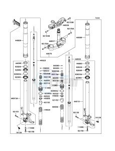 NINJA ZX-6RR ZX600-N1H FR GB XX (EU ME A(FRICA) drawing Front Fork