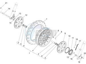 California 1400 Custom ABS 1380 drawing Front wheel