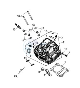 WOLF 125 SBN drawing CYLINDER HEAD CPL