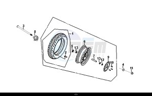 FIDDLE II 50 (45 KM/H) (AF05W4-EU) (E4) (L8-M0) drawing FRONT WHEEL