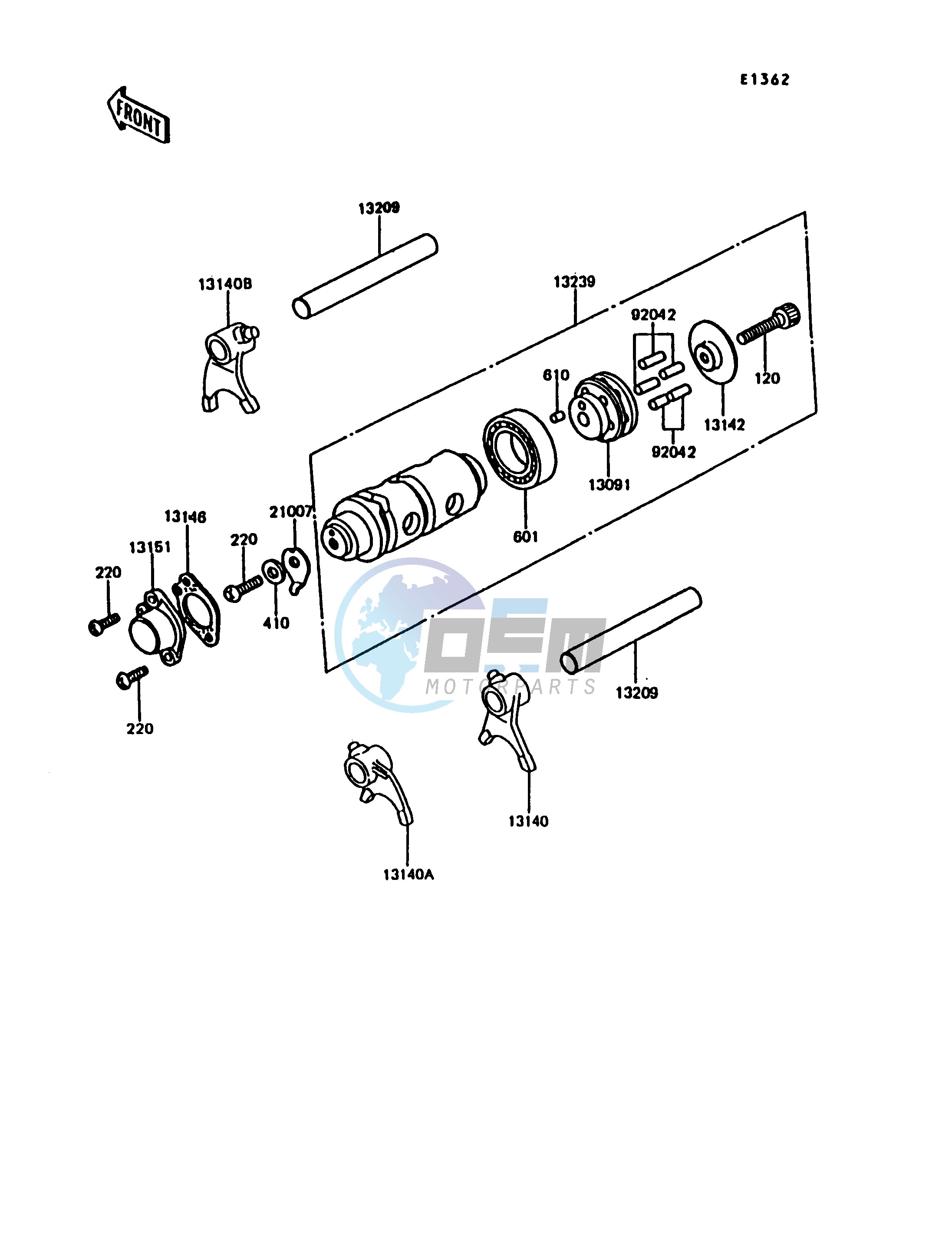 GEAR CHANGE DRUM_SHIFT FORK-- S- -