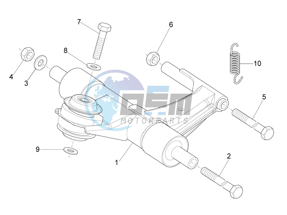 Swinging arm