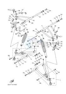 YFM700R YFM70RSBJ RAPTOR 700 (2LSE) drawing FRONT SUSPENSION & WHEEL