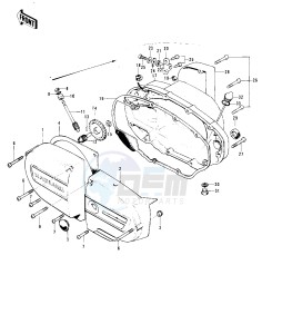 F11 (-A) 250 drawing ENGINE COVERS -- 73-75 F11_F11-A_F11-B- -