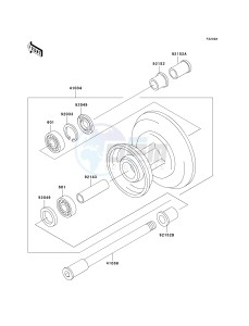 EJ 650 A [W650] (A2-A4 A4 CAN ONLY) W650 drawing FRONT WHEEL-- EJ650-A3_A4- -