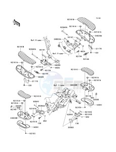 VN 1700 C [VULVAN 1700 NOMAD] (9FA) C9FA drawing FOOTRESTS