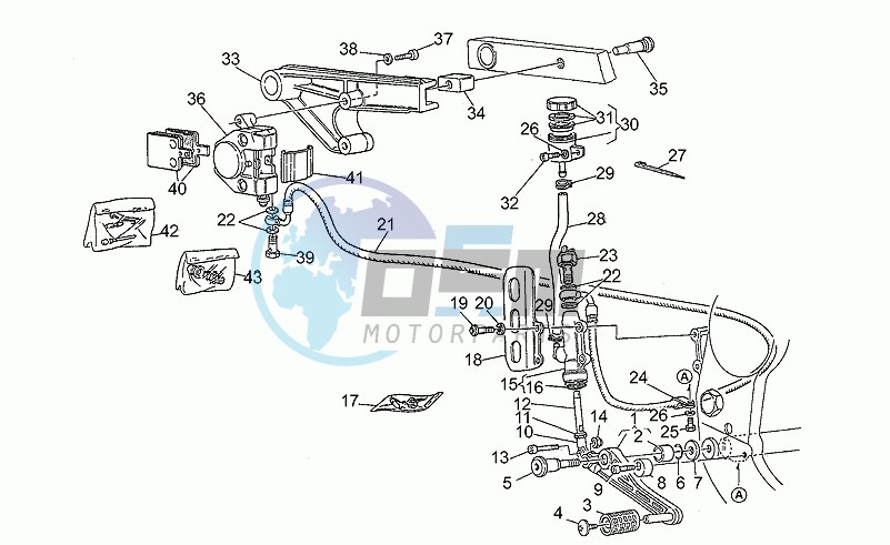 Rear master cylinder