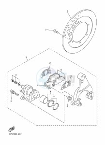 FJR1300D-AE FJR1300AE (B96L) drawing REAR BRAKE CALIPER