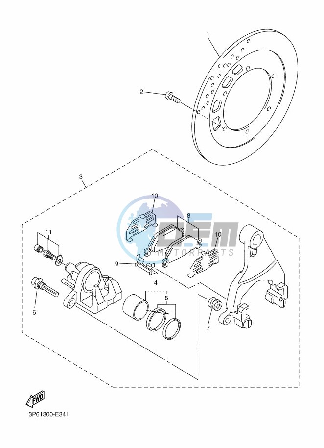 REAR BRAKE CALIPER