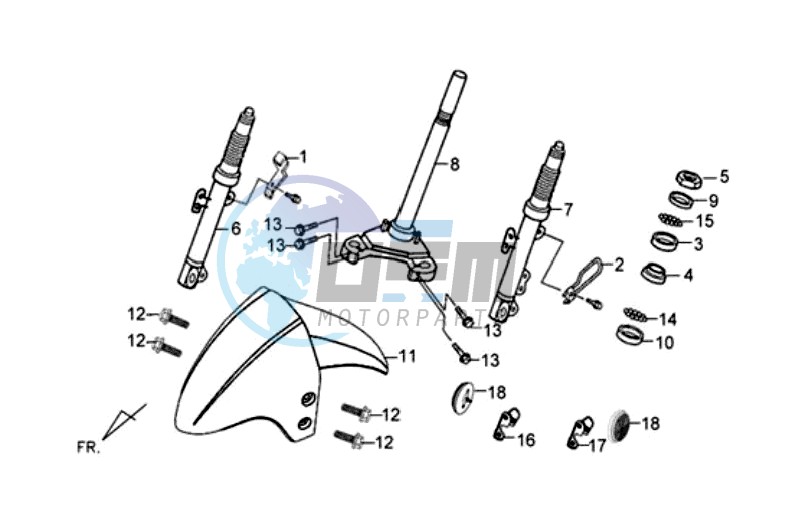 FRONT FENDER / FRONT FORK/ STEERING HEAD BEARING