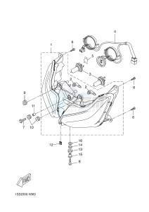 YP400R X-MAX 400 X-MAX (1SDB 1SDB 1SDB) drawing HEADLIGHT