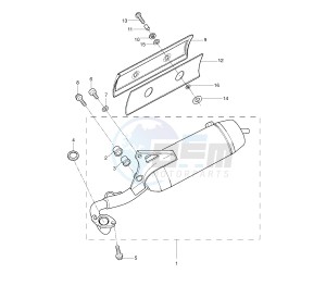 YQ AEROX 50 drawing EXHAUST CH  IL