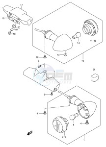 VL1500 (E2) drawing TURNSIGNAL LAMP (MODEL K4)