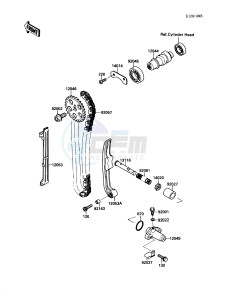 KLF 220 A [BAYOU 220] (A1-A4) [BAYOU 220] drawing CAMSHAFT_TENSIONER