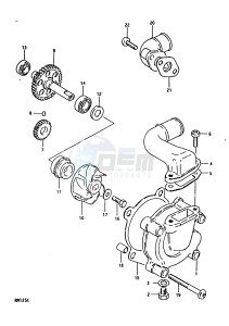 RM125 1999 drawing WATER PUMP